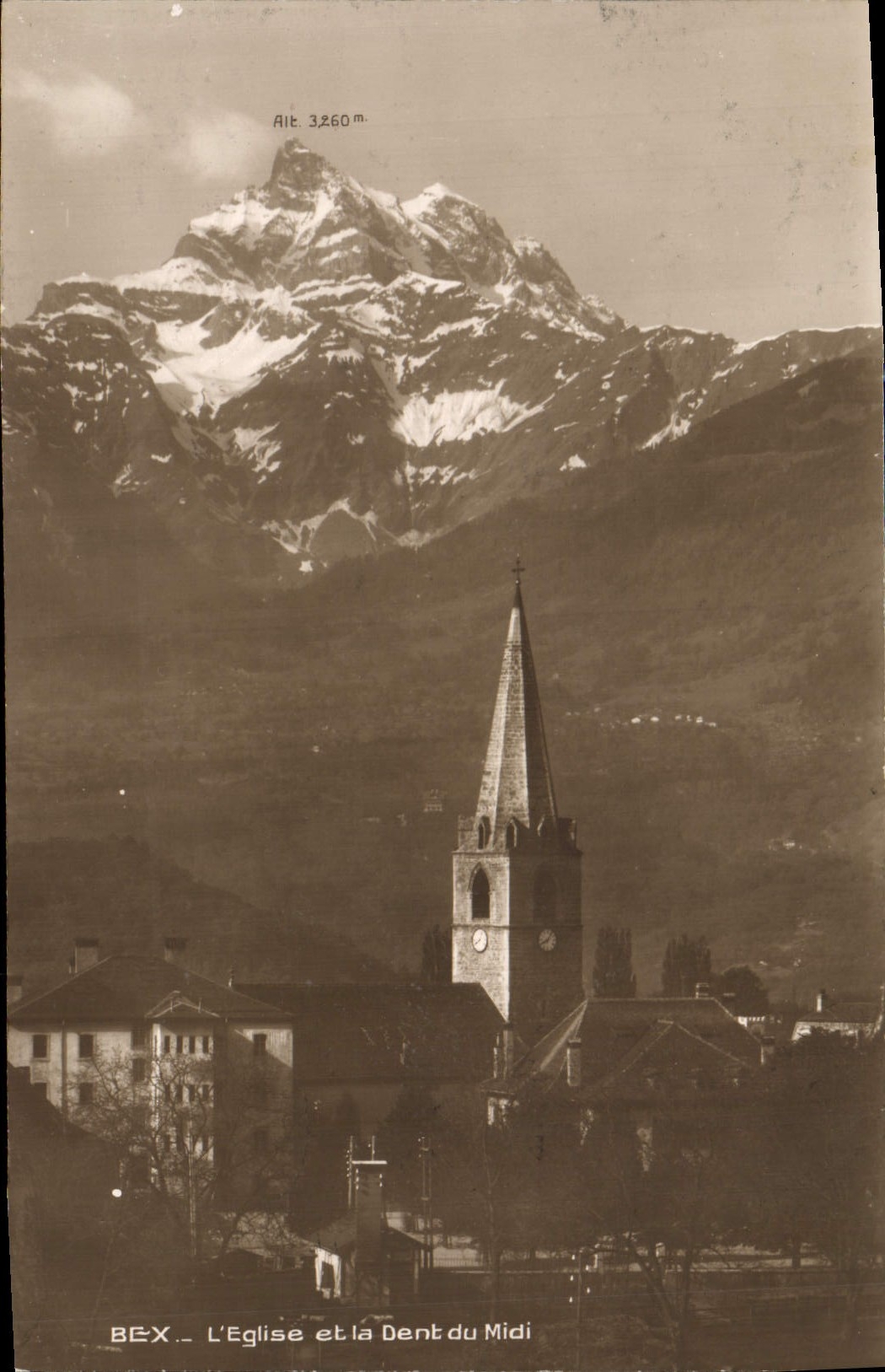 CPA Bex L'Eglise et la dent du Midi