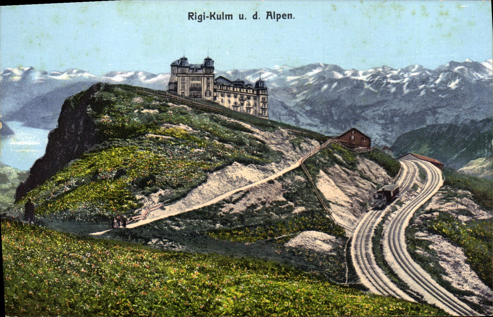 CPA Rigi Kulm u d Alpen