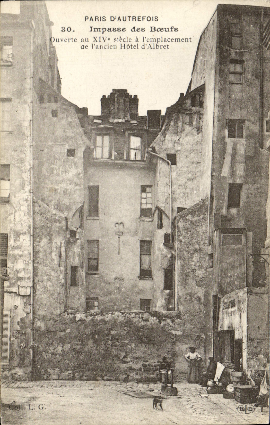 VINTAGE POSTCARD Paris D' Autrefois Dead end of Oxen