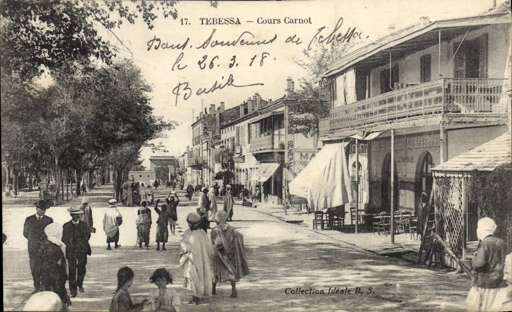 VINTAGE POSTCARD Tebessa Carnot Course