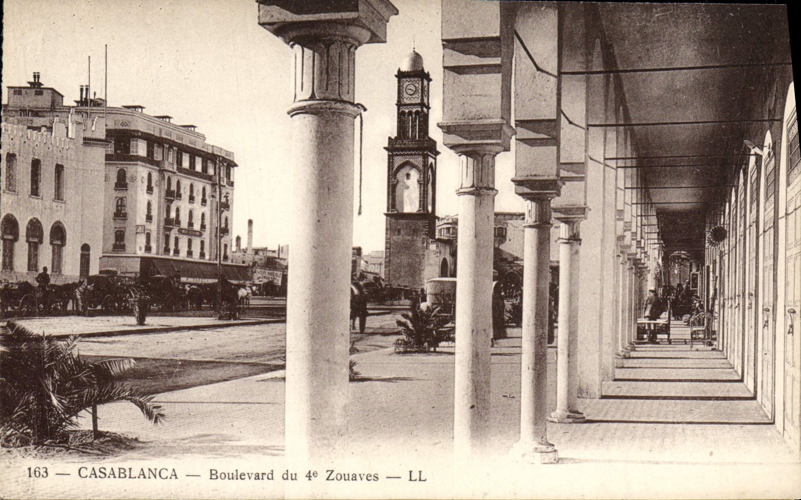 CPA Casablanca Boulevard du 4eme Zouaves Militaria