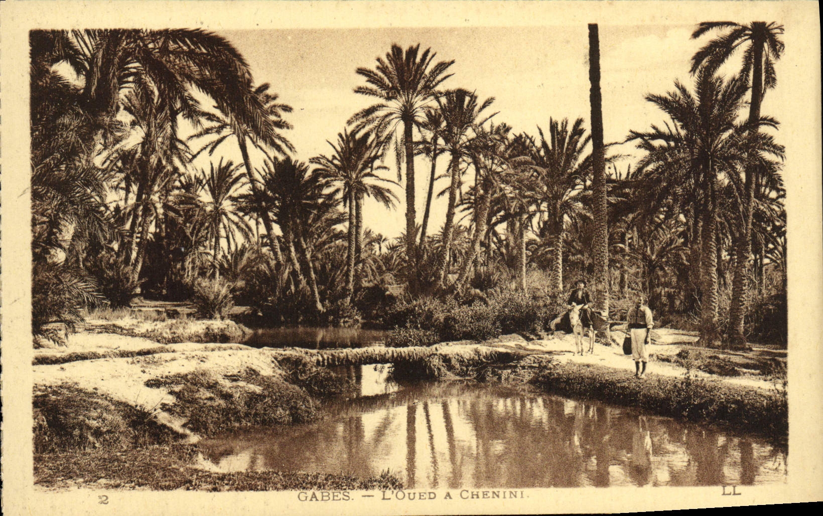 VINTAGE POSTCARD Gabes the Wadi has Chenini