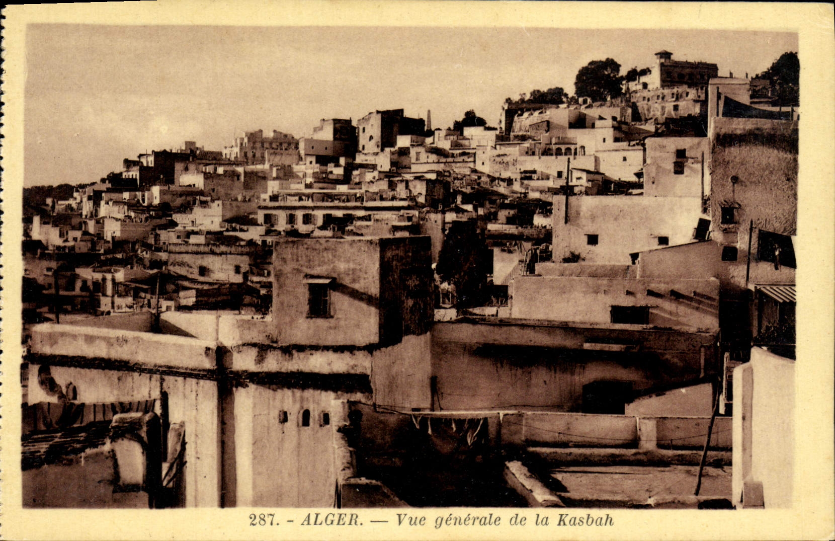 Opinión de Argel de la POSTAL de la VENDIMIA del Kasbah