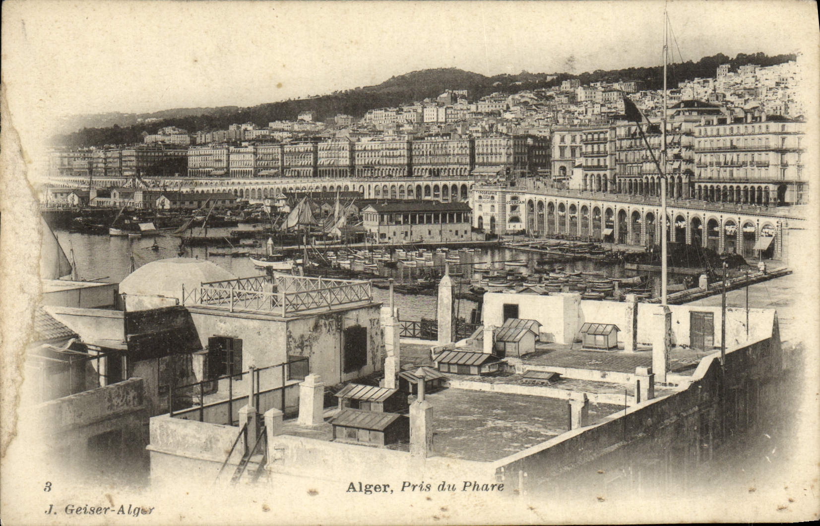 CPA Alger Pris du Phare Bateaux
