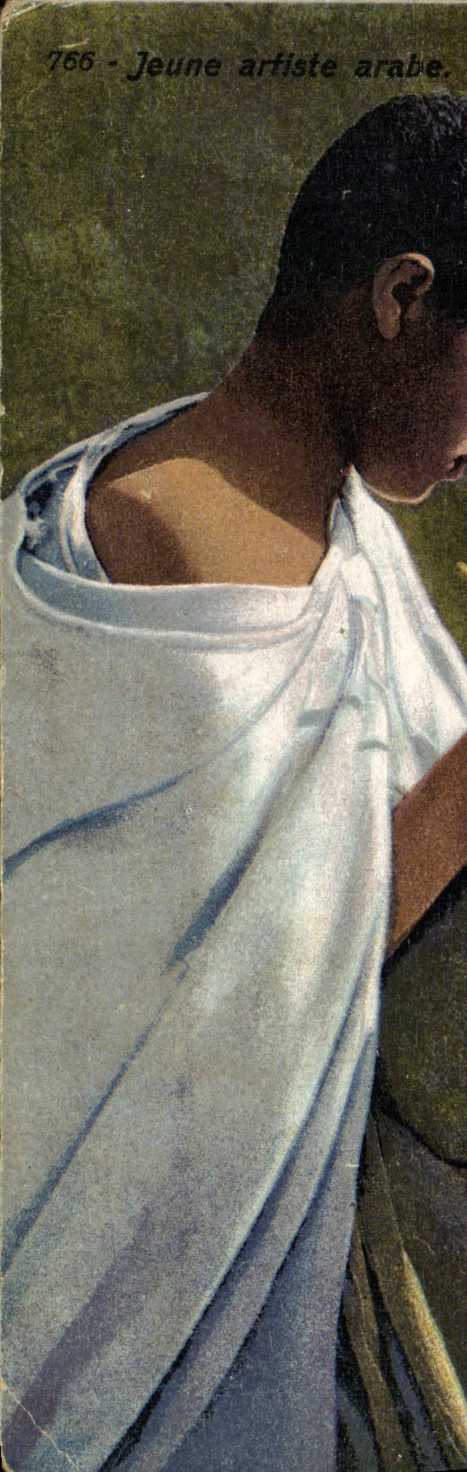 VINTAGE POSTCARD Young Arab artist Potter