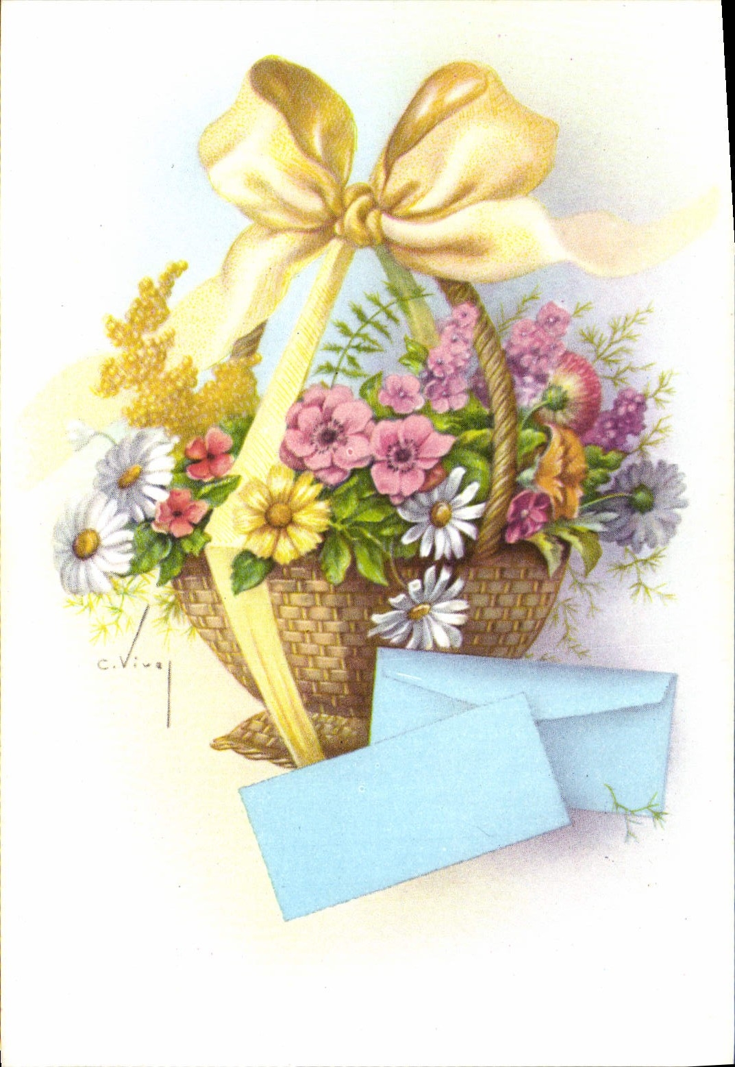 CPA Fantaisie Fleurs