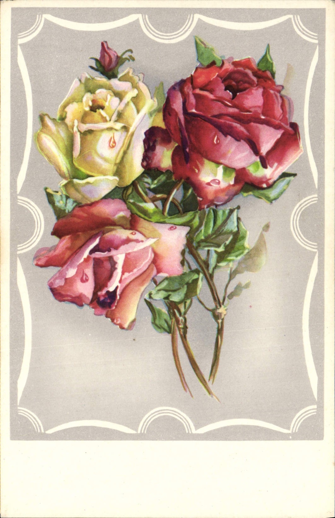 CPA Fantaisie Fleurs