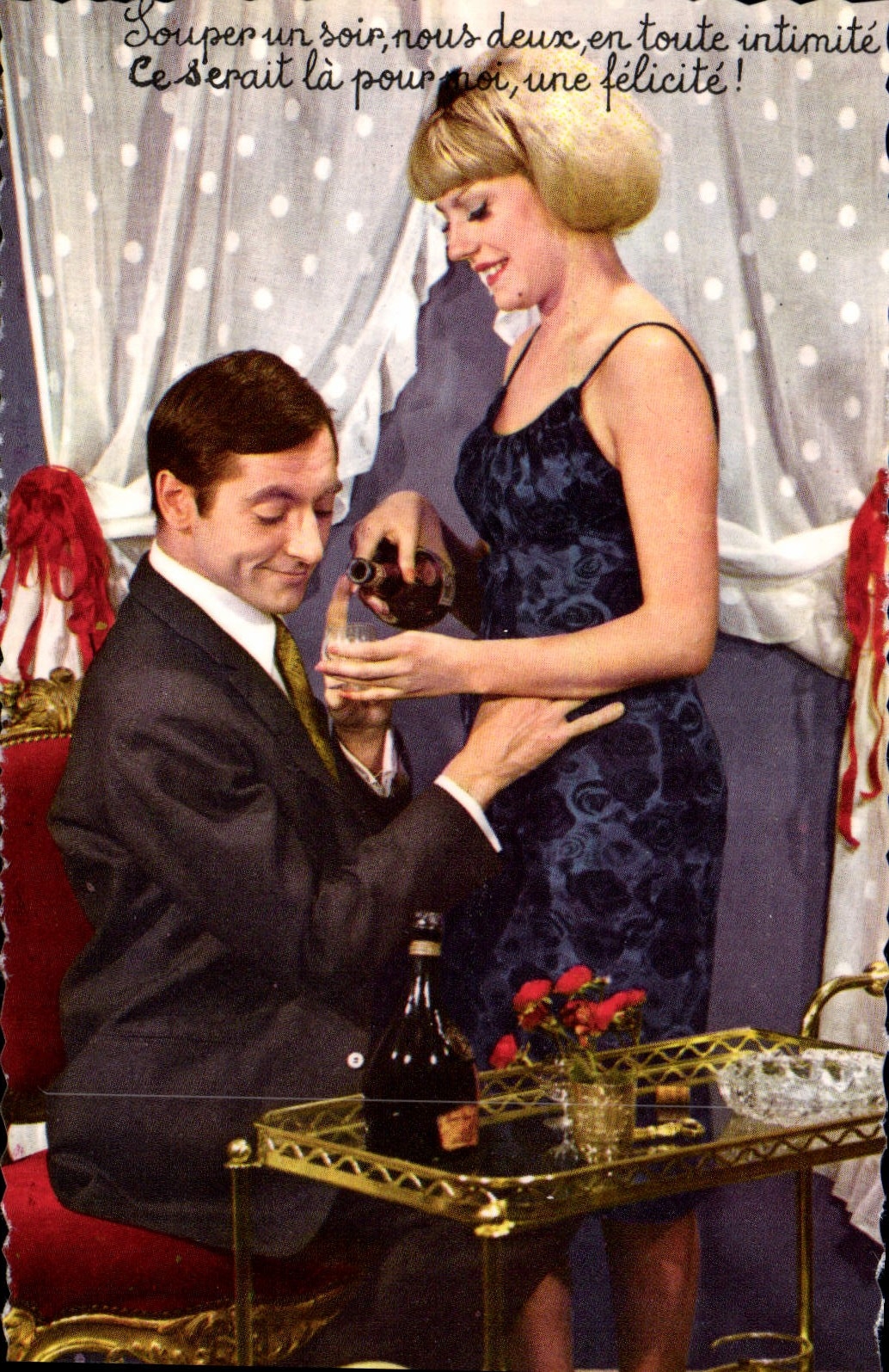 MODERN CARD Woman Supper one evening