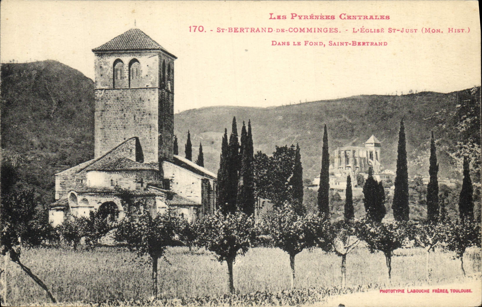VINTAGE POSTCARD the Central Pyrenees St Bertrand De Comminges the Church St Just