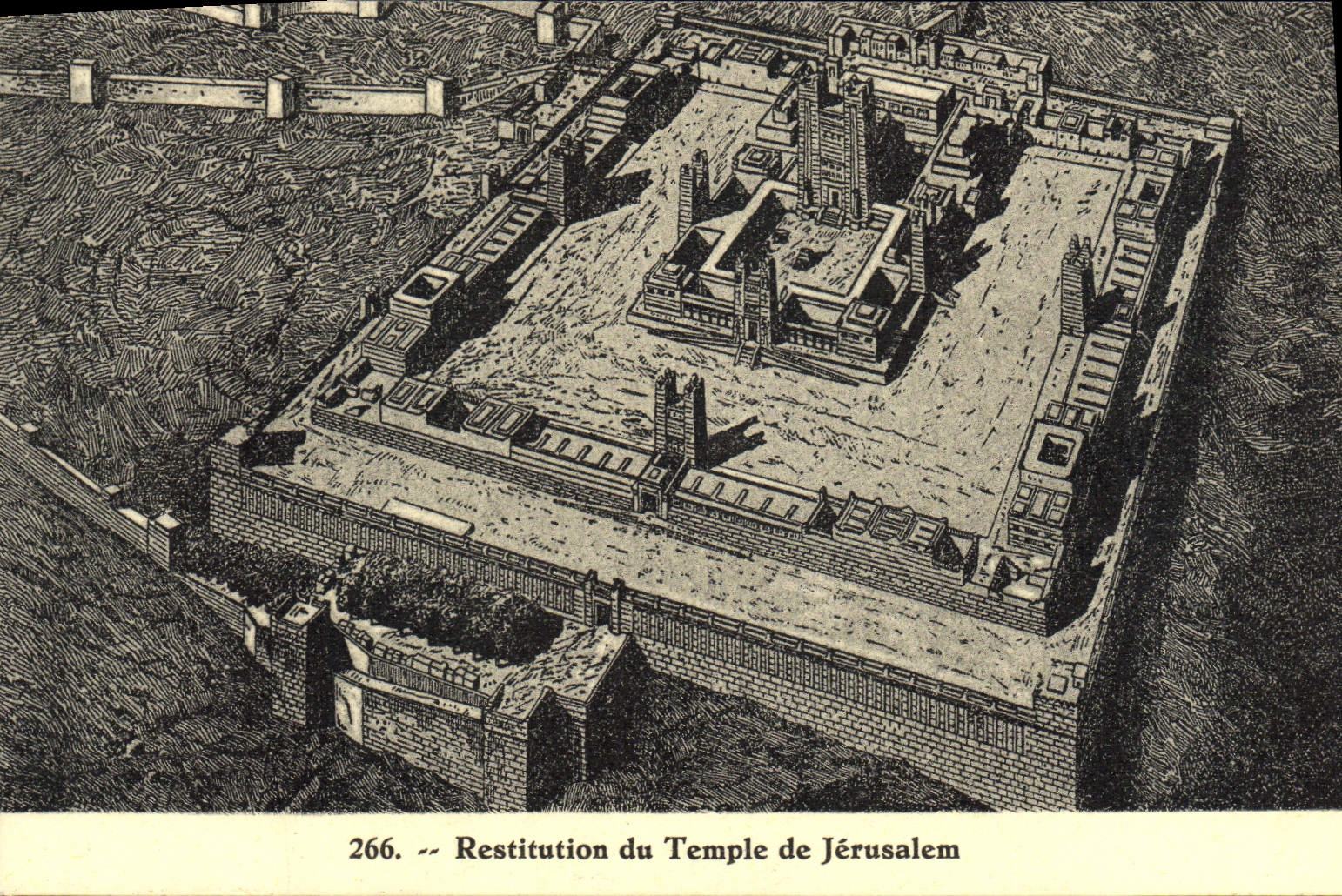 VINTAGE POSTCARD Restitution Of the Temple Of Jerusalem