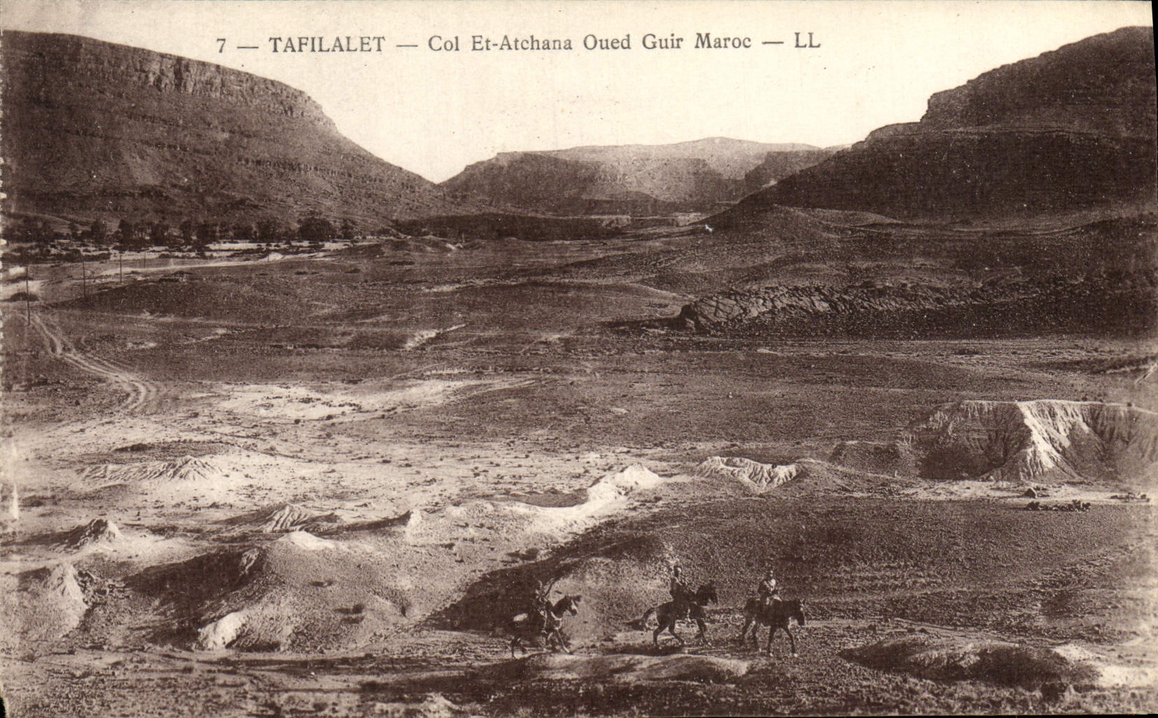 VINTAGE POSTCARD Tafilalet Collar And Atchana Wadi Guir Morocco
