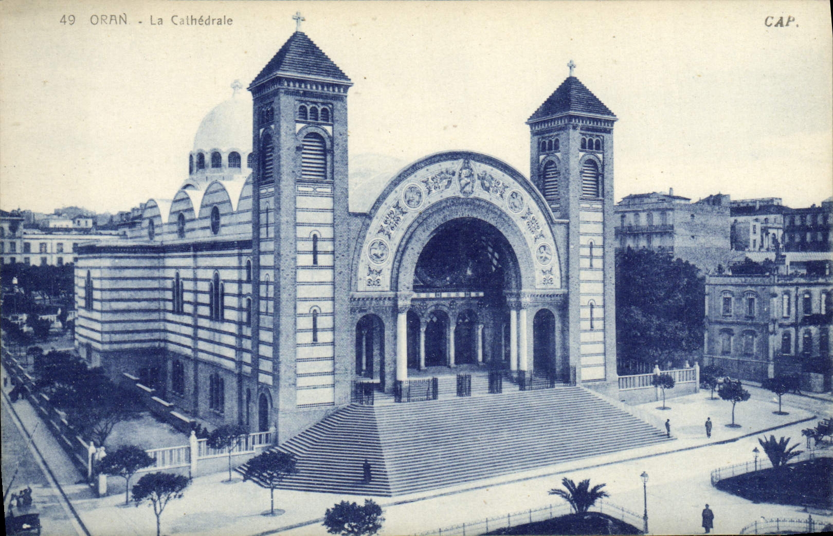 VINTAGE POSTCARD Oran the Cathedral