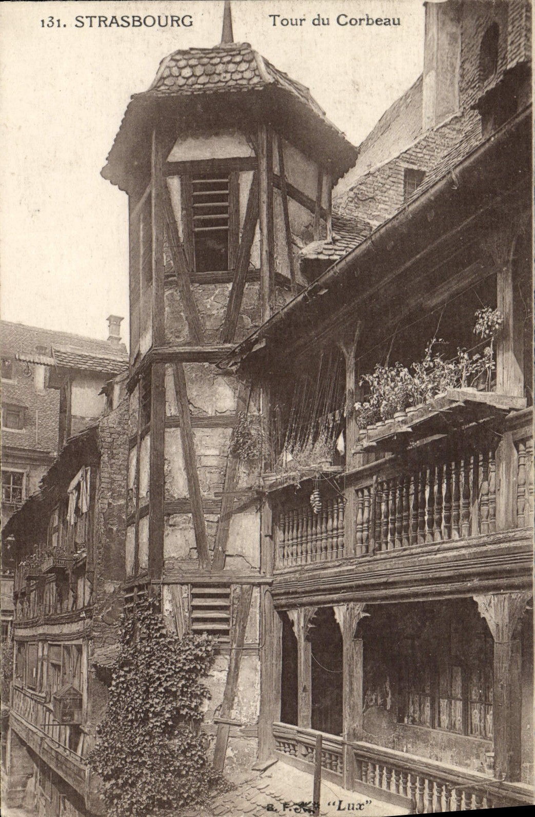 Vuelta de Estrasburgo de la POSTAL de la VENDIMIA de la ménsula