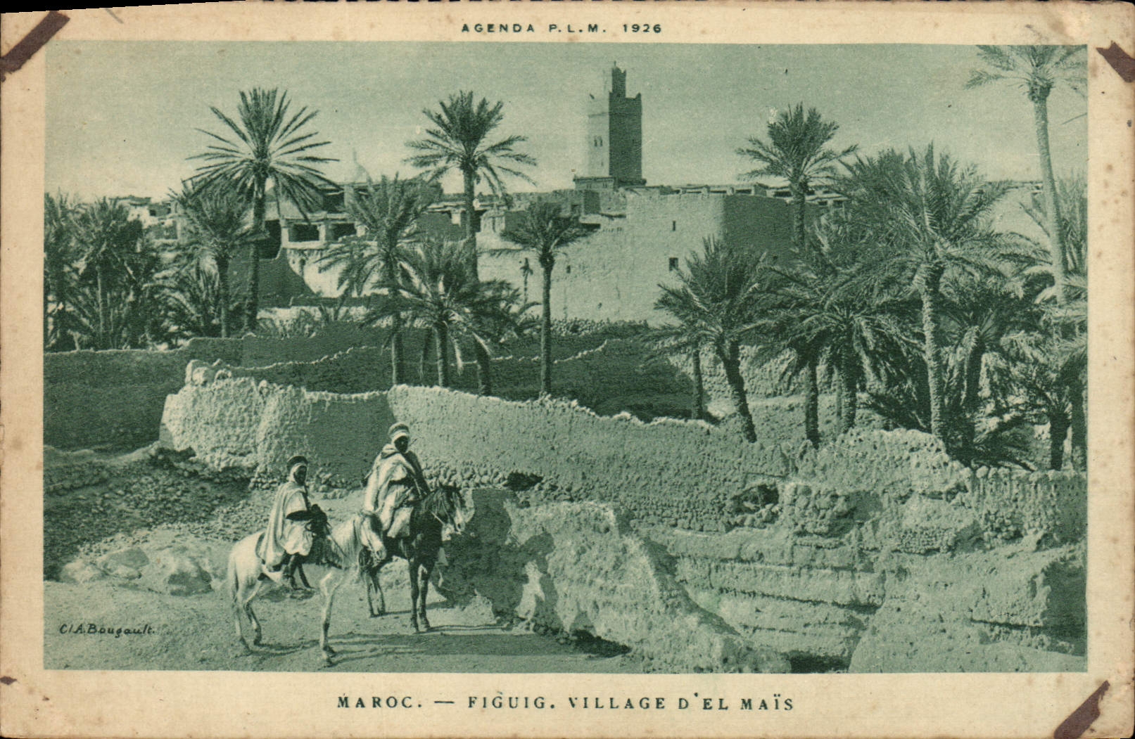 VINTAGE POSTCARD Morocco Figuig Village D' El But