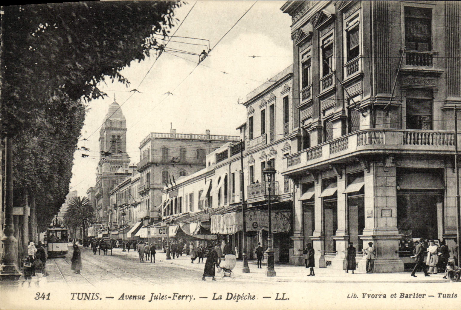 VINTAGE POSTCARD Tunis Which occurred Jules Ferry the Dispatch