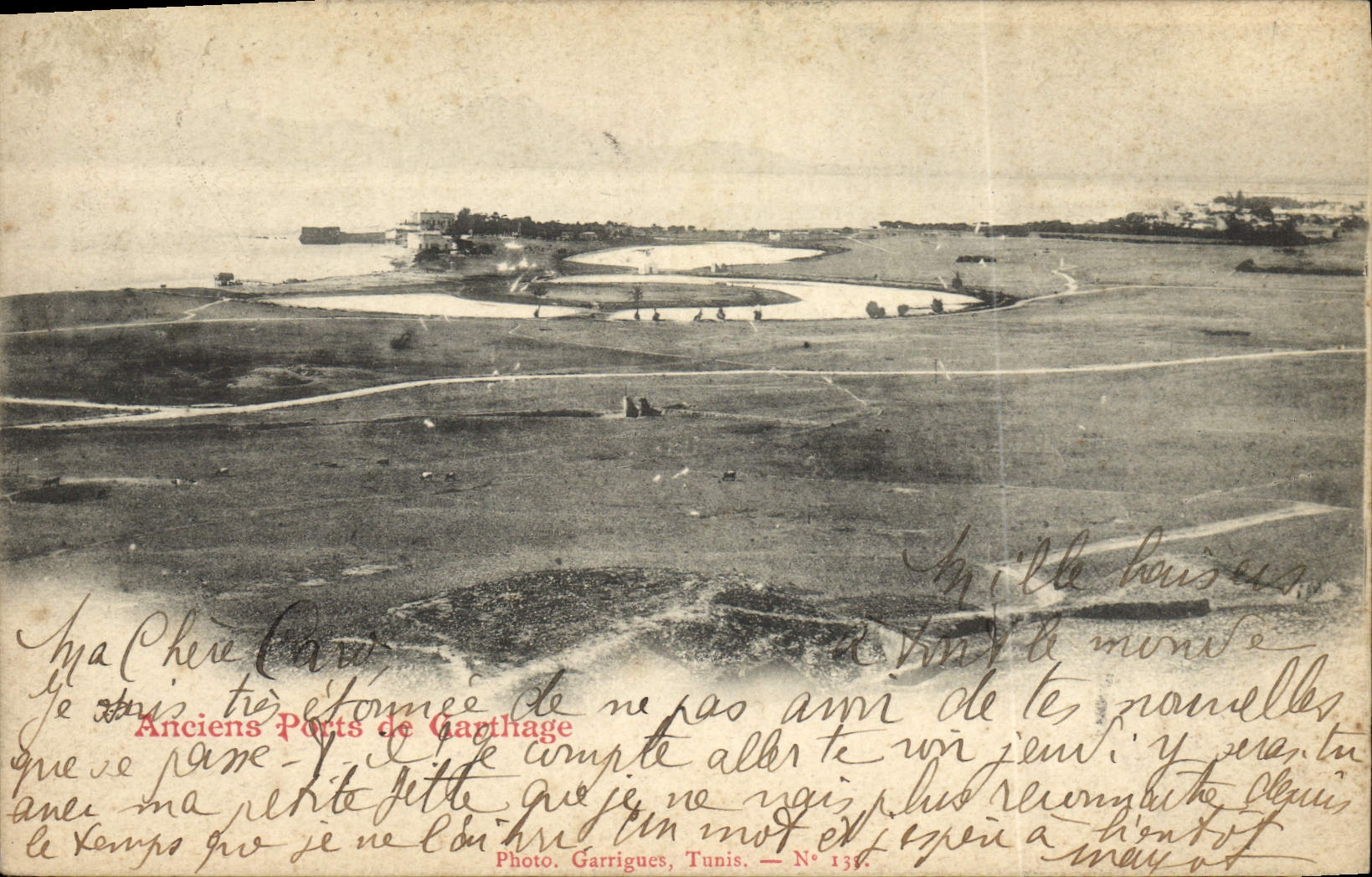 VINTAGE POSTCARD Tunis Old Ports De Carthage