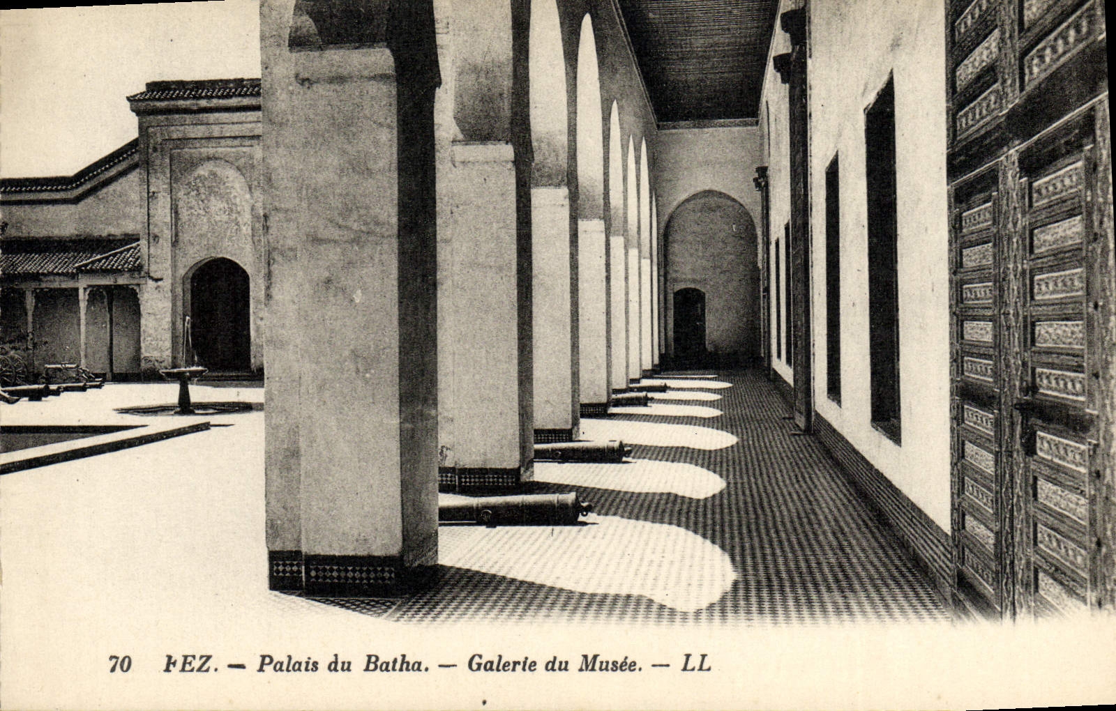 Paladar de Fes de la POSTAL de la VENDIMIA de la galería de Batha del museo