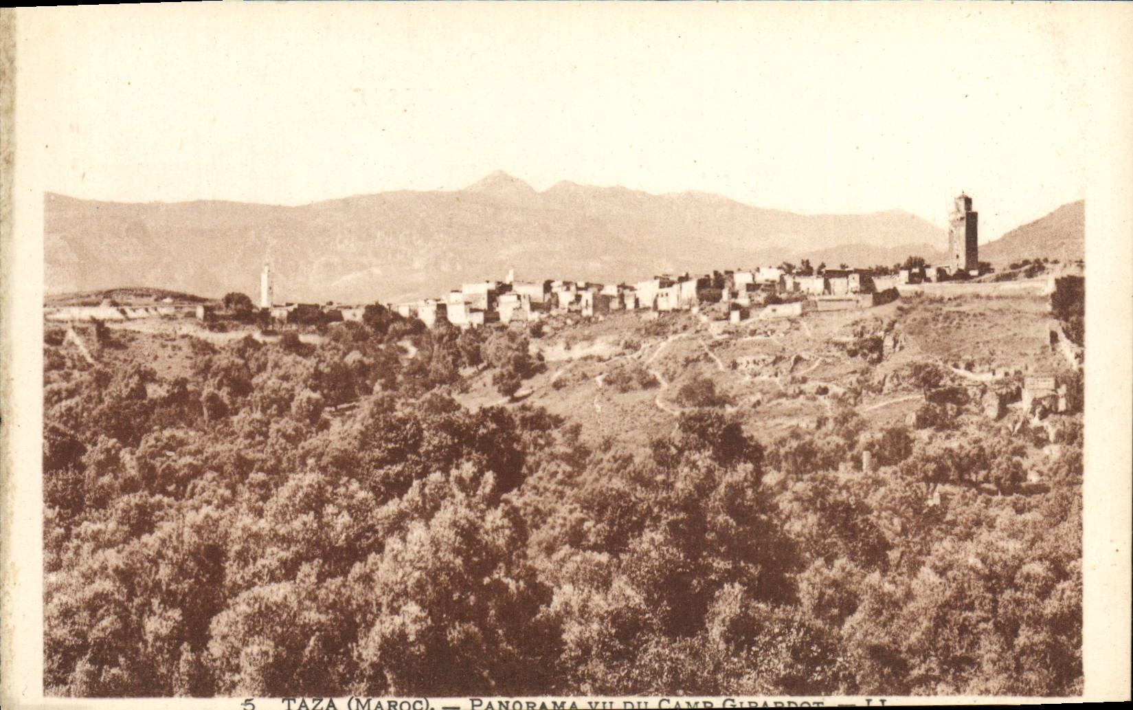 VINTAGE POSTCARD Taza Panorama Seen Of the Girardot camp