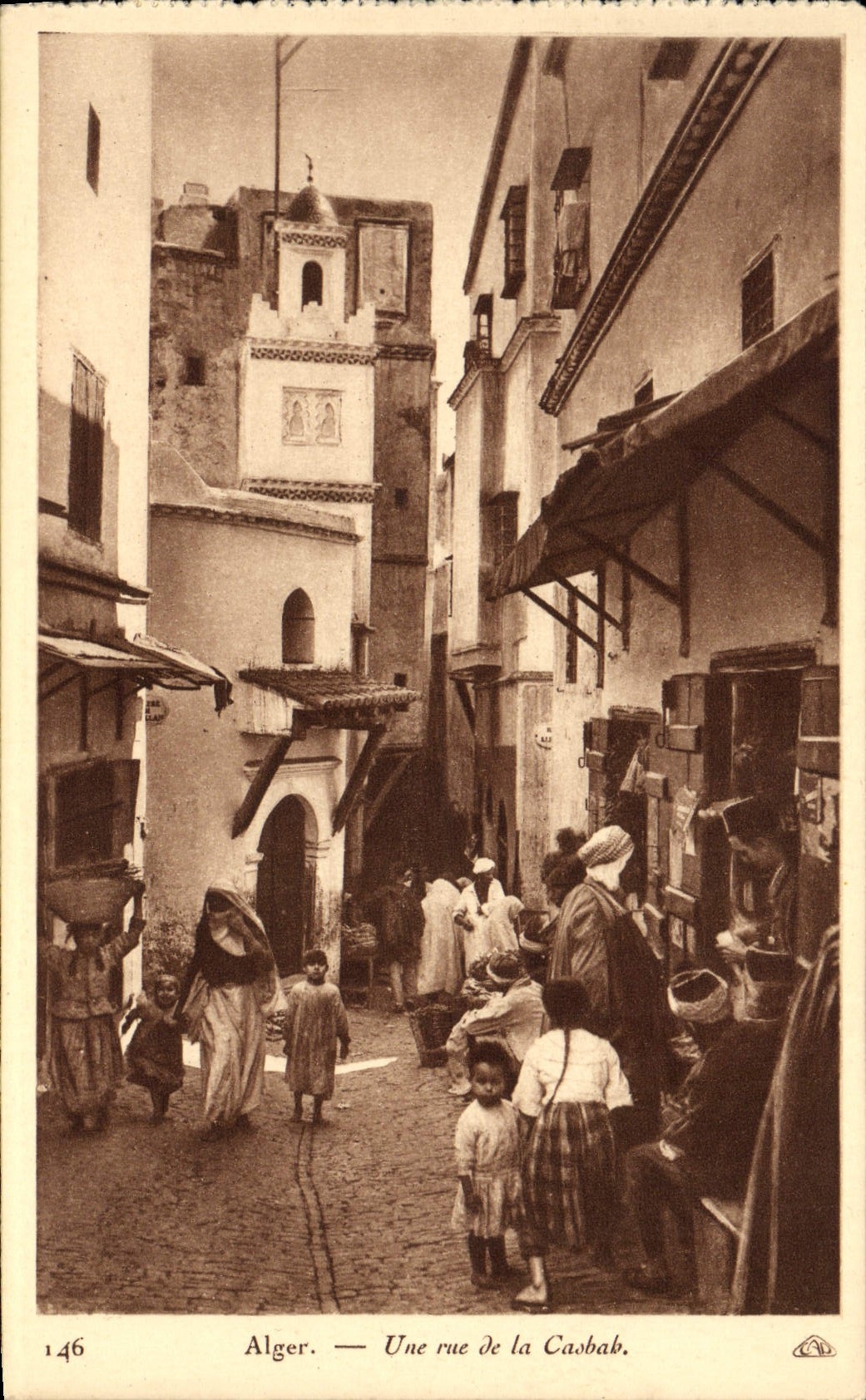 CPA Alger Une Rue De La Casbab Enfants