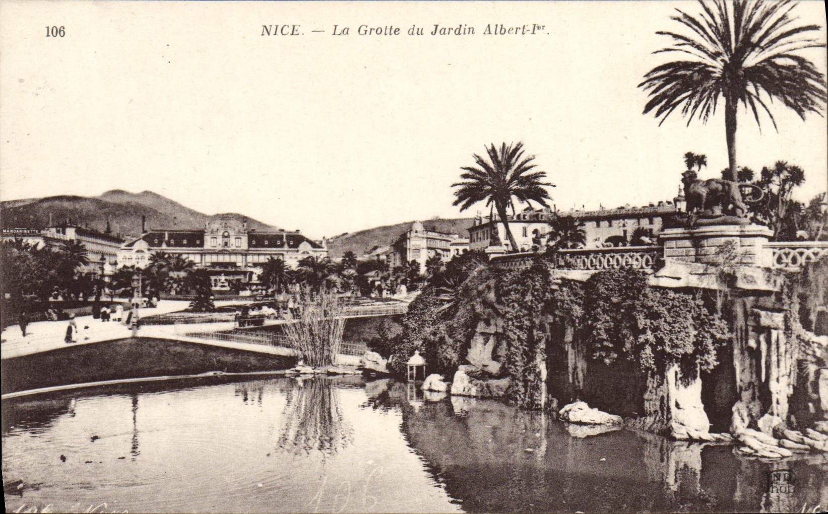 CPA Nice La Grotte Du Jardin Albert 1er