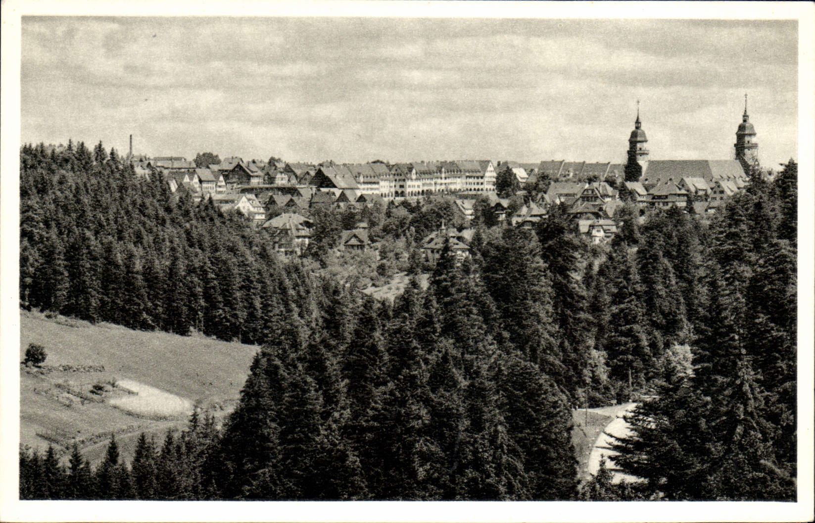 CPA Hohenluftkurort Freudenstadt Blick Vom Schoneck