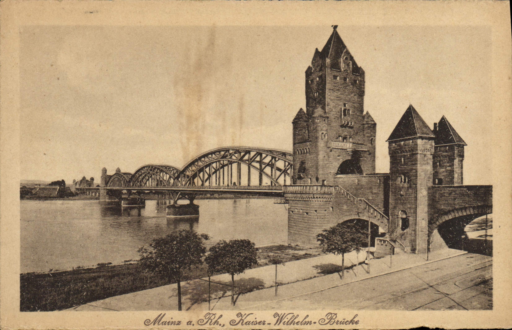 CPA Mainz A Rh Kaiser Wilhelm Brucke