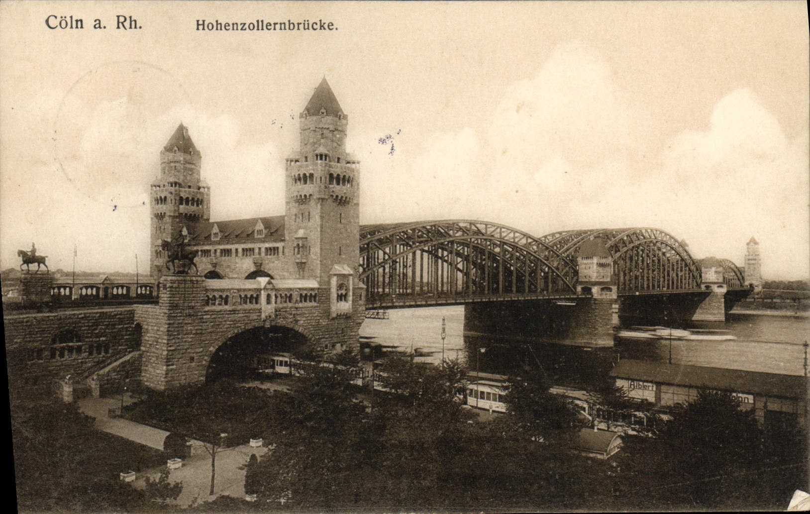 VINTAGE POSTCARD Coln has Rh Hohenzollernbrucke