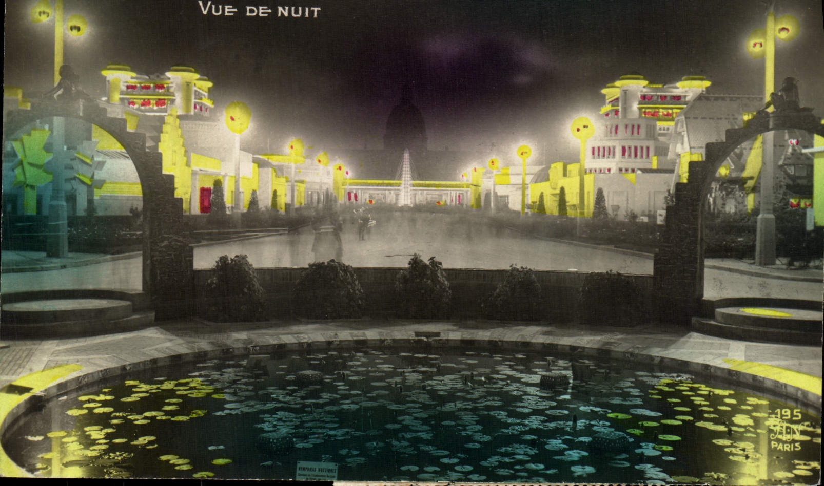 CPA Paris Exposition des Arts Decoratifs Vu De Nuit
