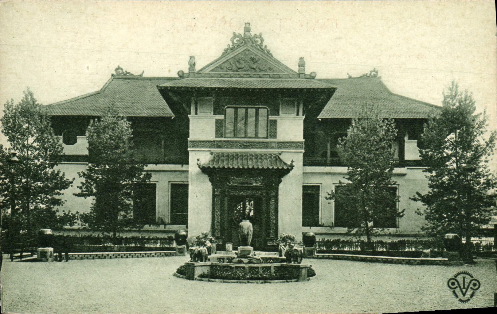 Feria de París de la POSTAL de la VENDIMIA de artes decorativos la casa de Asia francesa