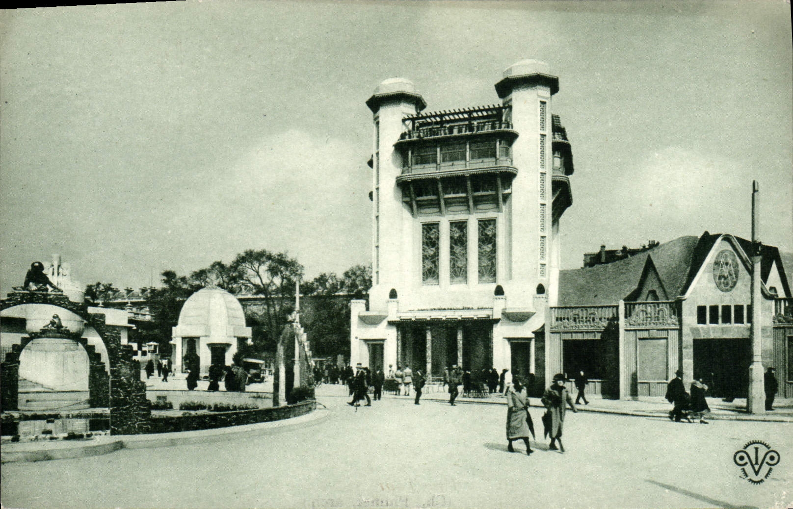 POSTAL París de la VENDIMIA una torre que restaura artes decorativos justos