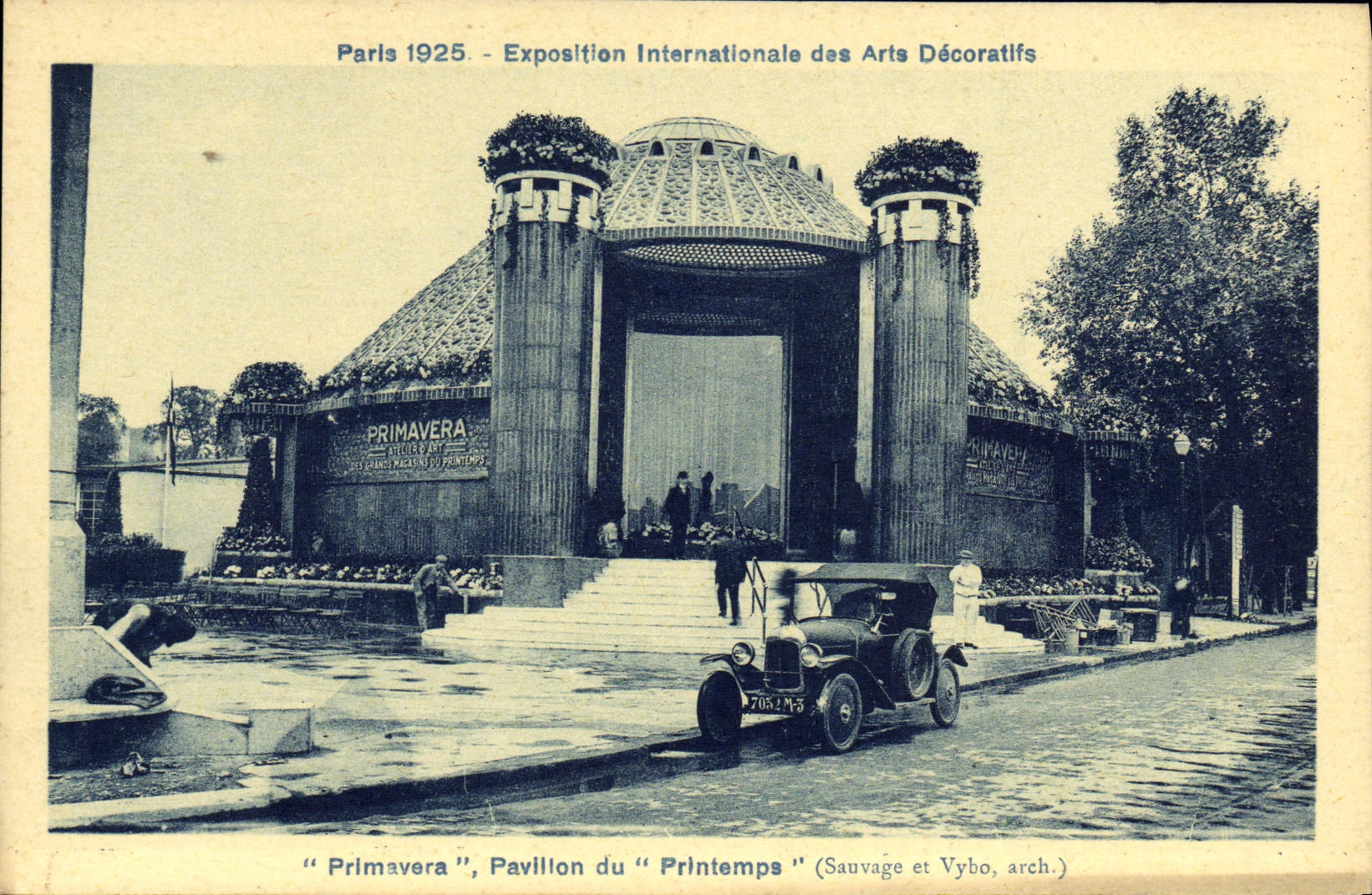 Exposición internacional de París de la POSTAL de la VENDIMIA de la casa decorativa de Primavera de los artes del resorte del automóvil