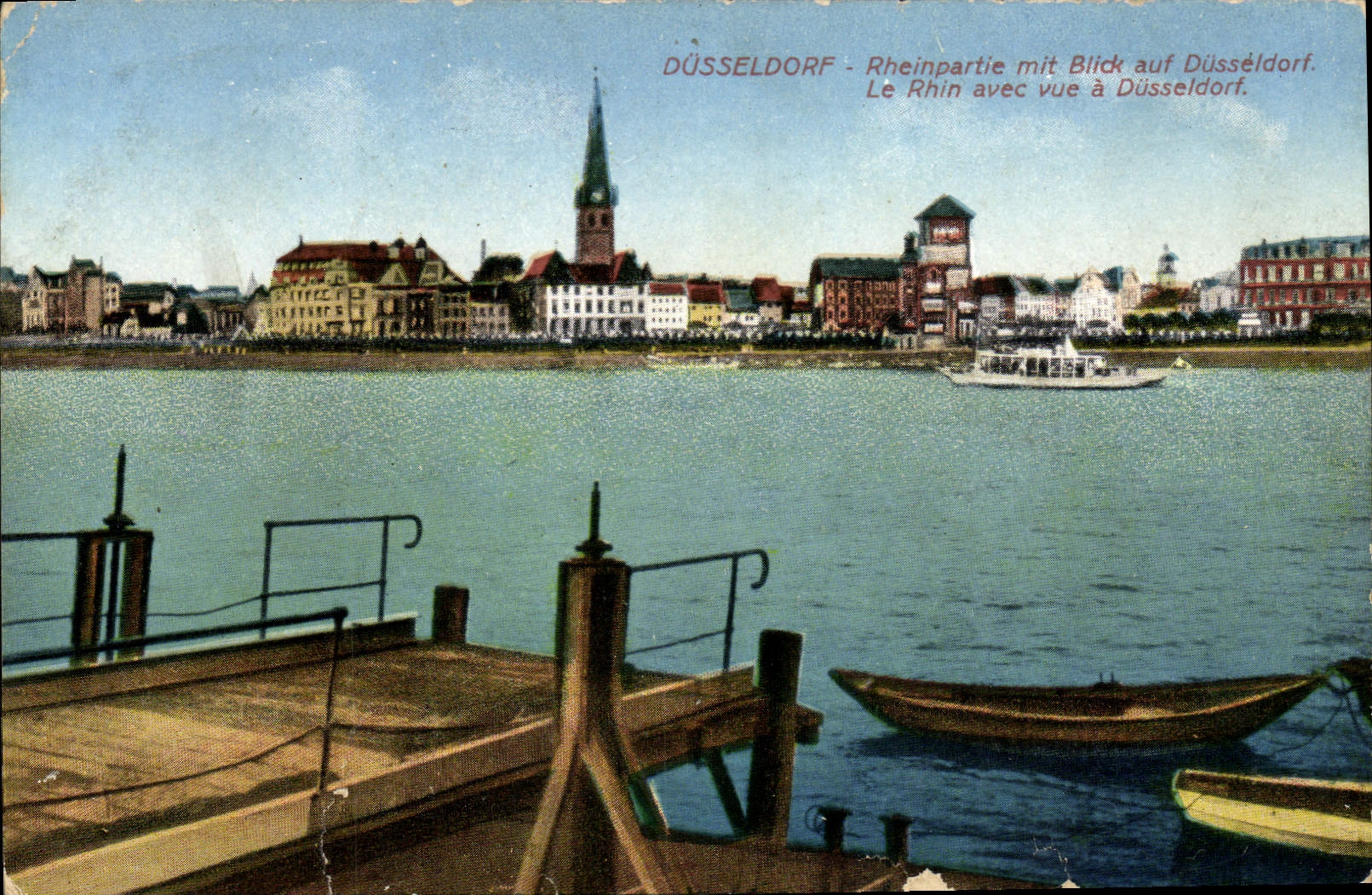 CPA Dusseldorf Rheinpartie Mit Blick Auf Dusseldorf Le Rhin Avec Vue a Dusseldorf