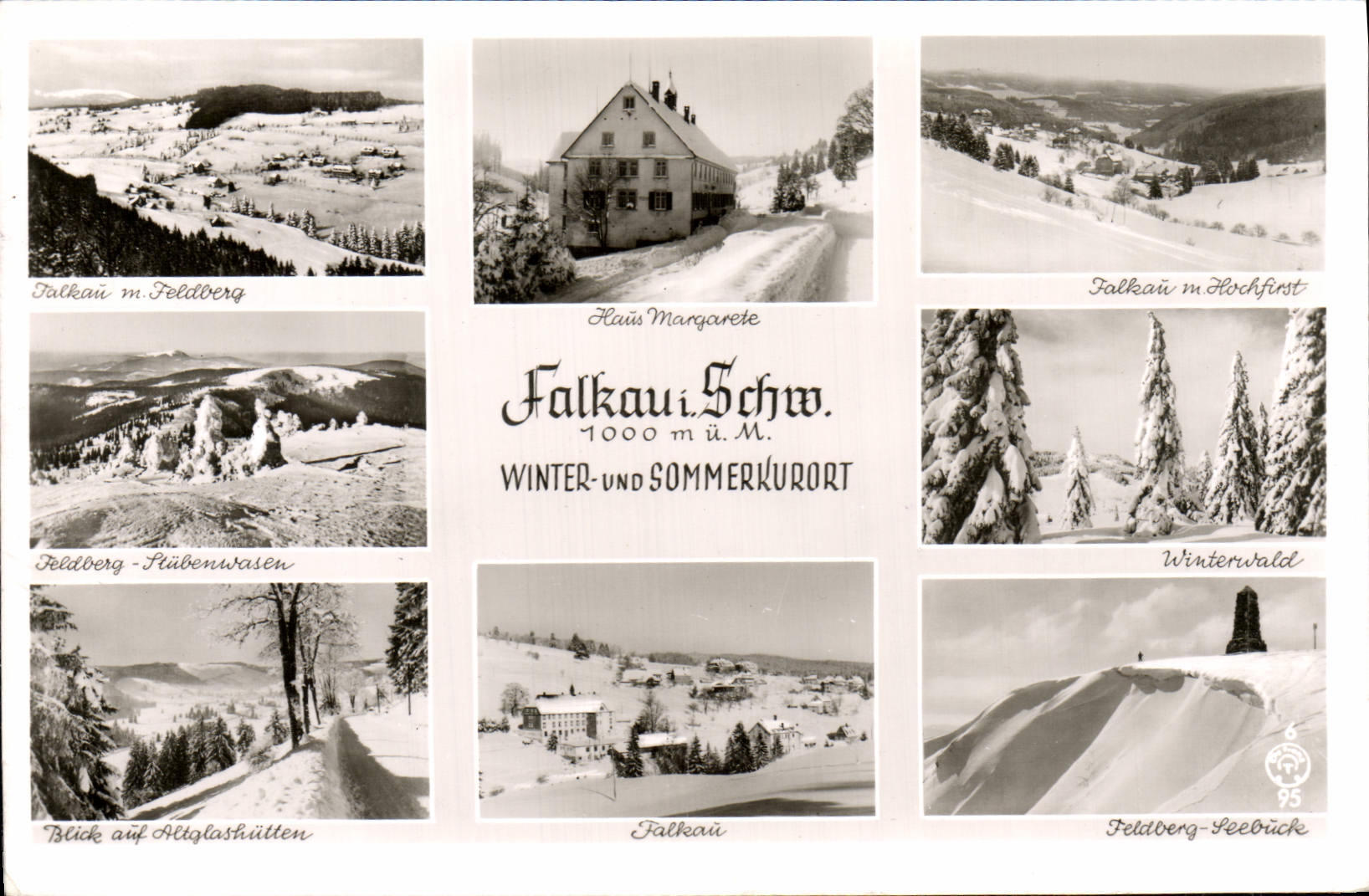 VINTAGE POSTCARD Falkau I Schw Winter und Sommerkurort