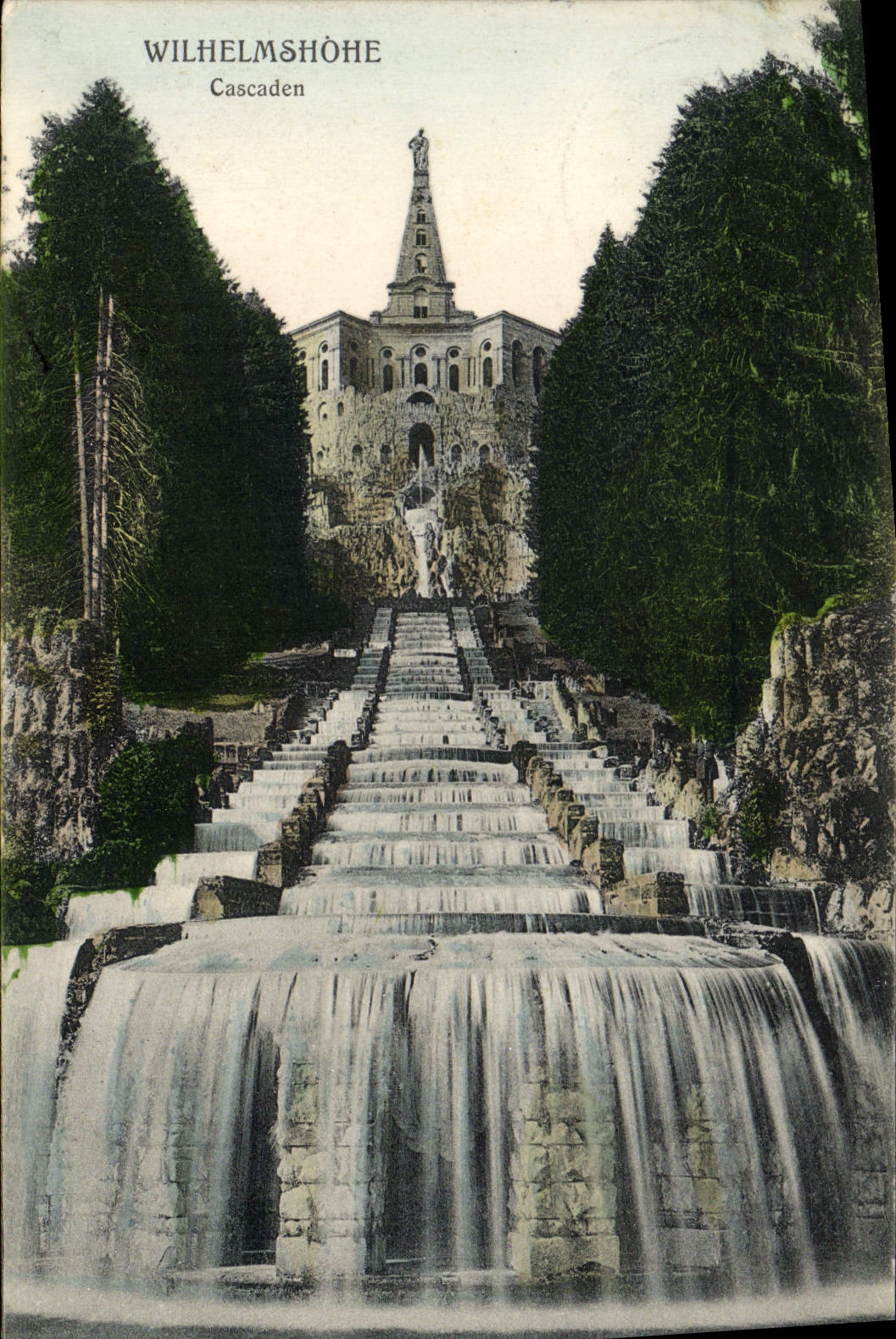 VINTAGE POSTCARD Wilhelmshohe Cascaden