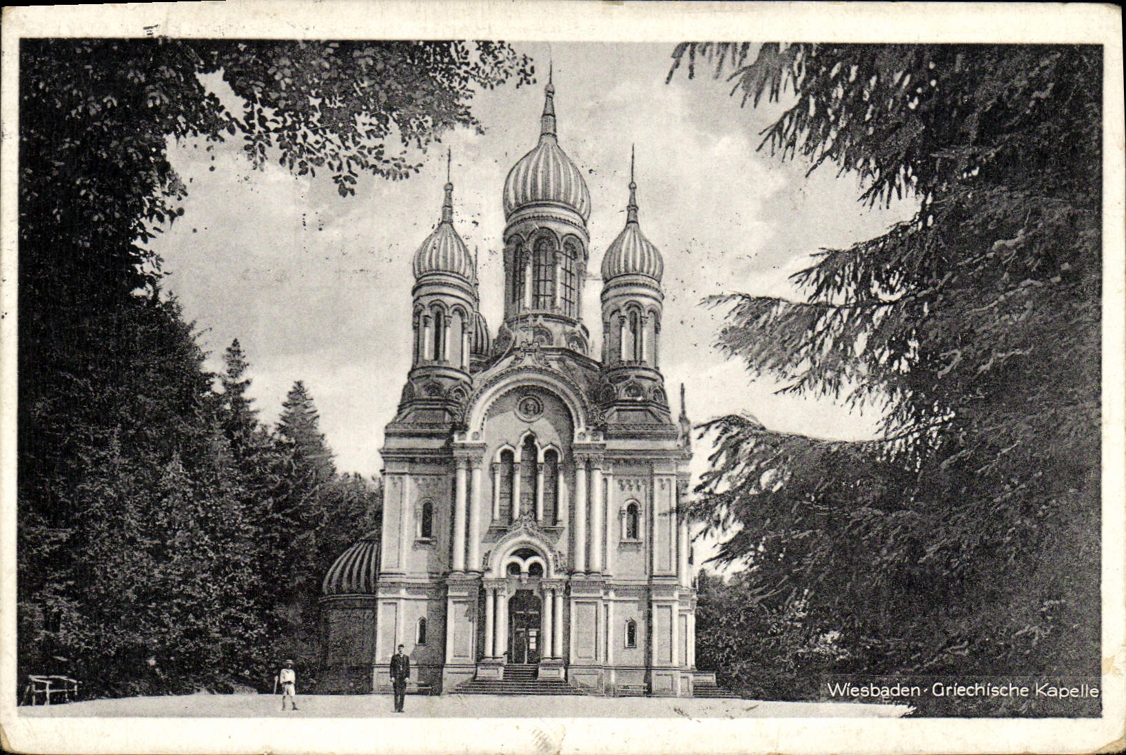 VINTAGE POSTCARD Wiesbaden Griecchische Kapelle