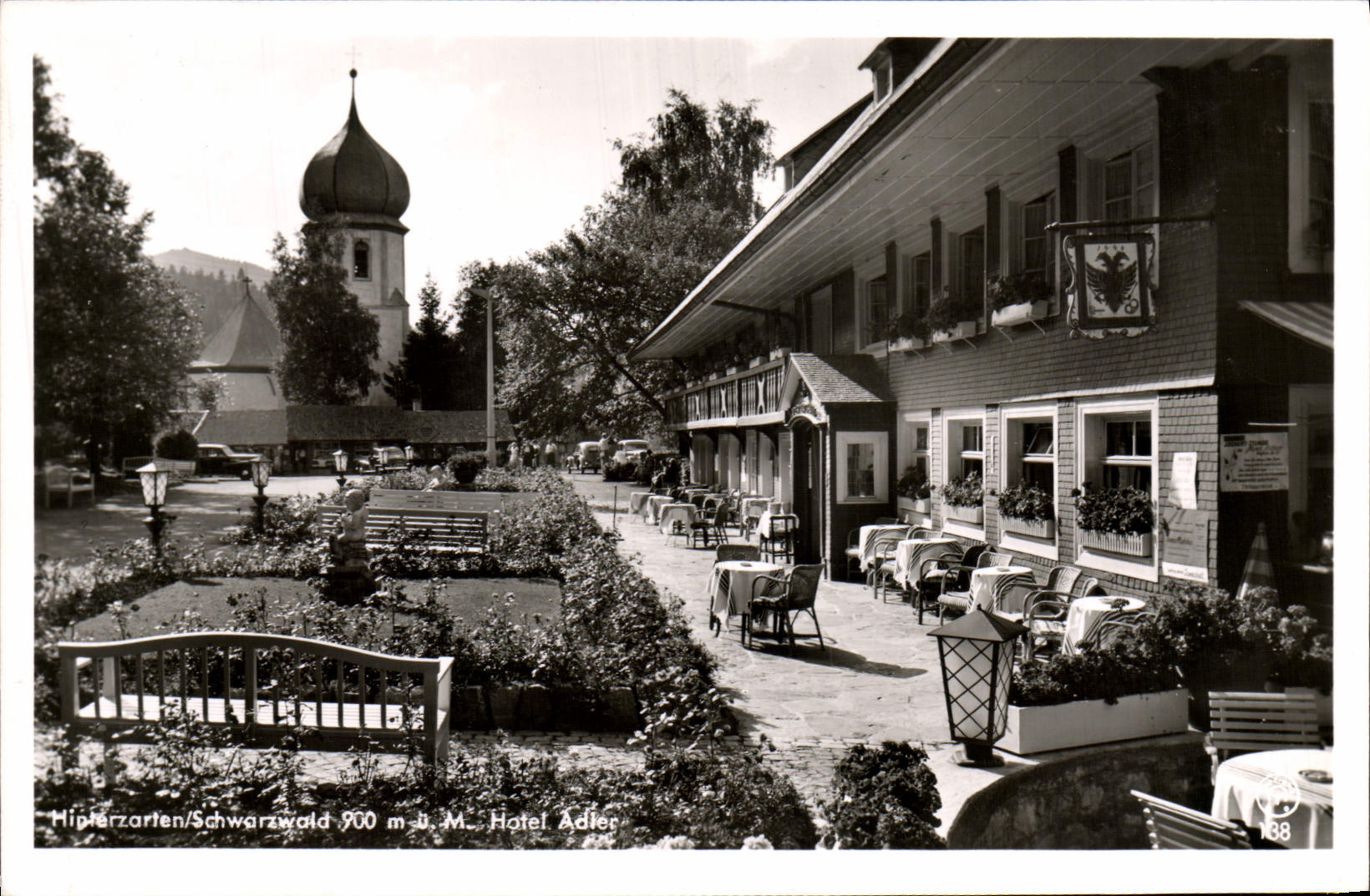 VINTAGE POSTCARD Hipterzarten Schwarzwald Adler Hotel