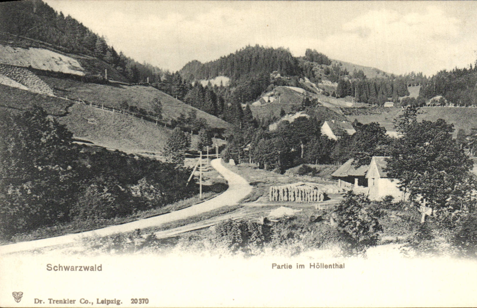 VINTAGE POSTCARD Schwarzwald Left Im Hollenthal