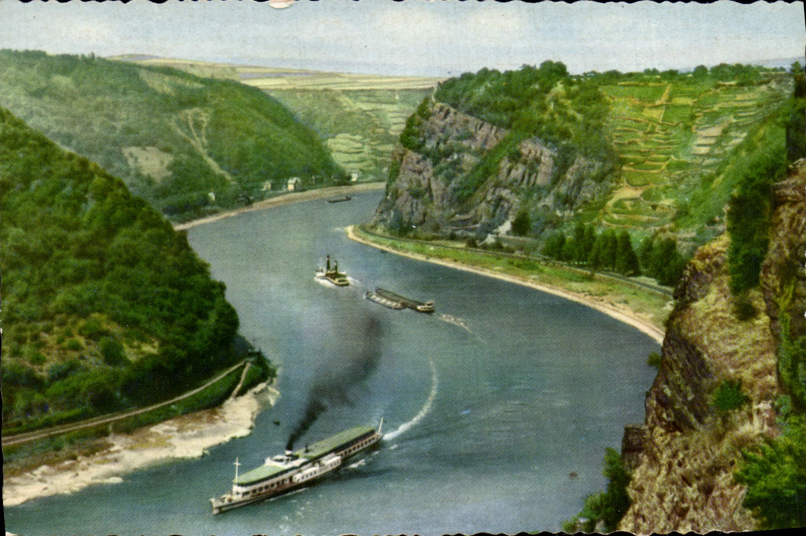 MODERN CARD Der Rhein Im Felsental Der Loreley