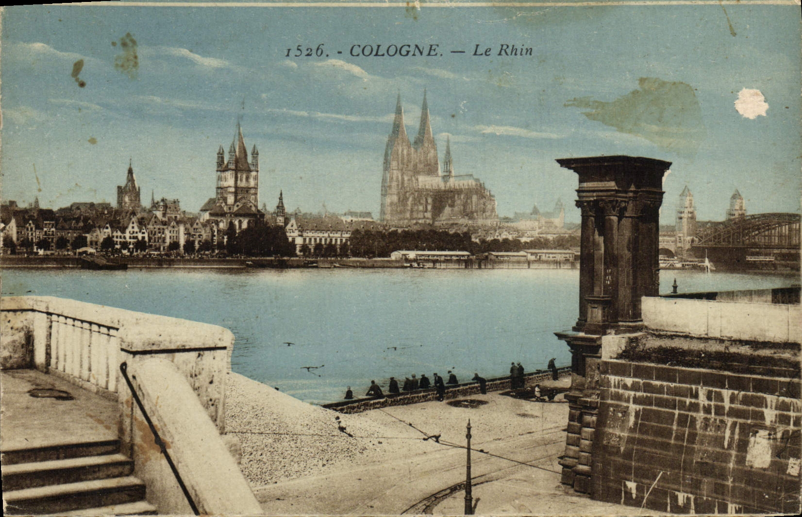 VINTAGE POSTCARD Cologne the Rhine
