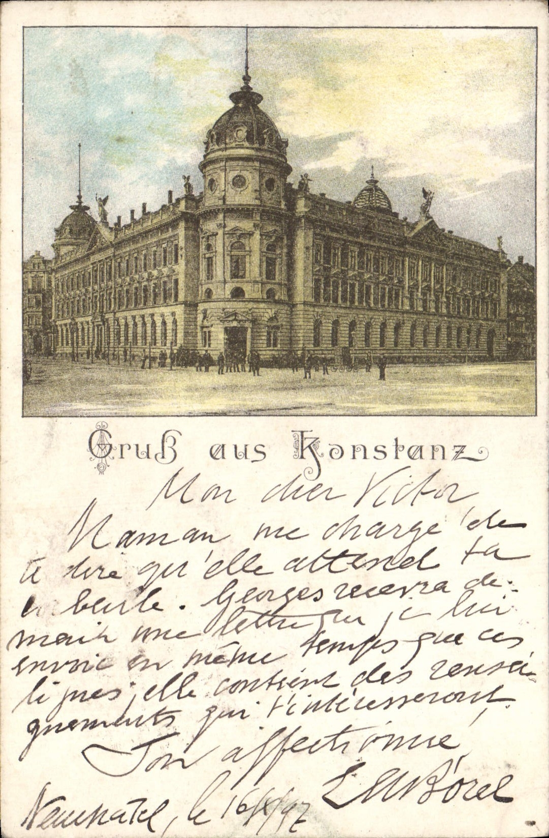 CPA Gruss Aus Konstanz Carte 1897