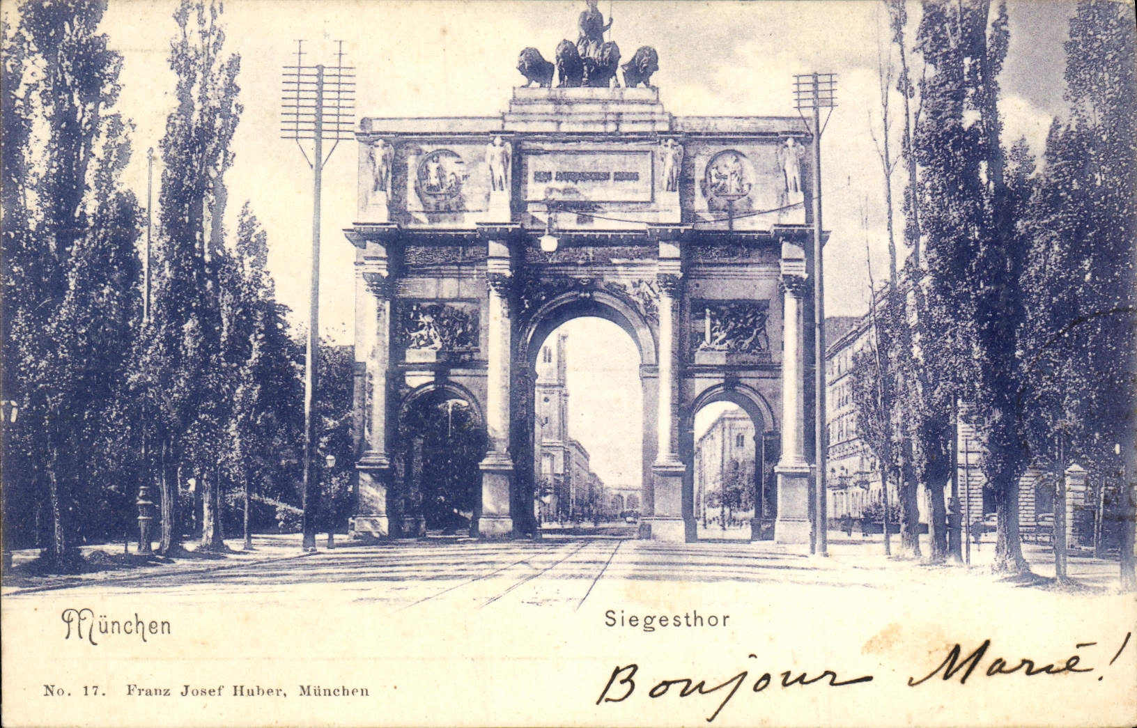 CPA Munchen Siegesthor Carte 1899