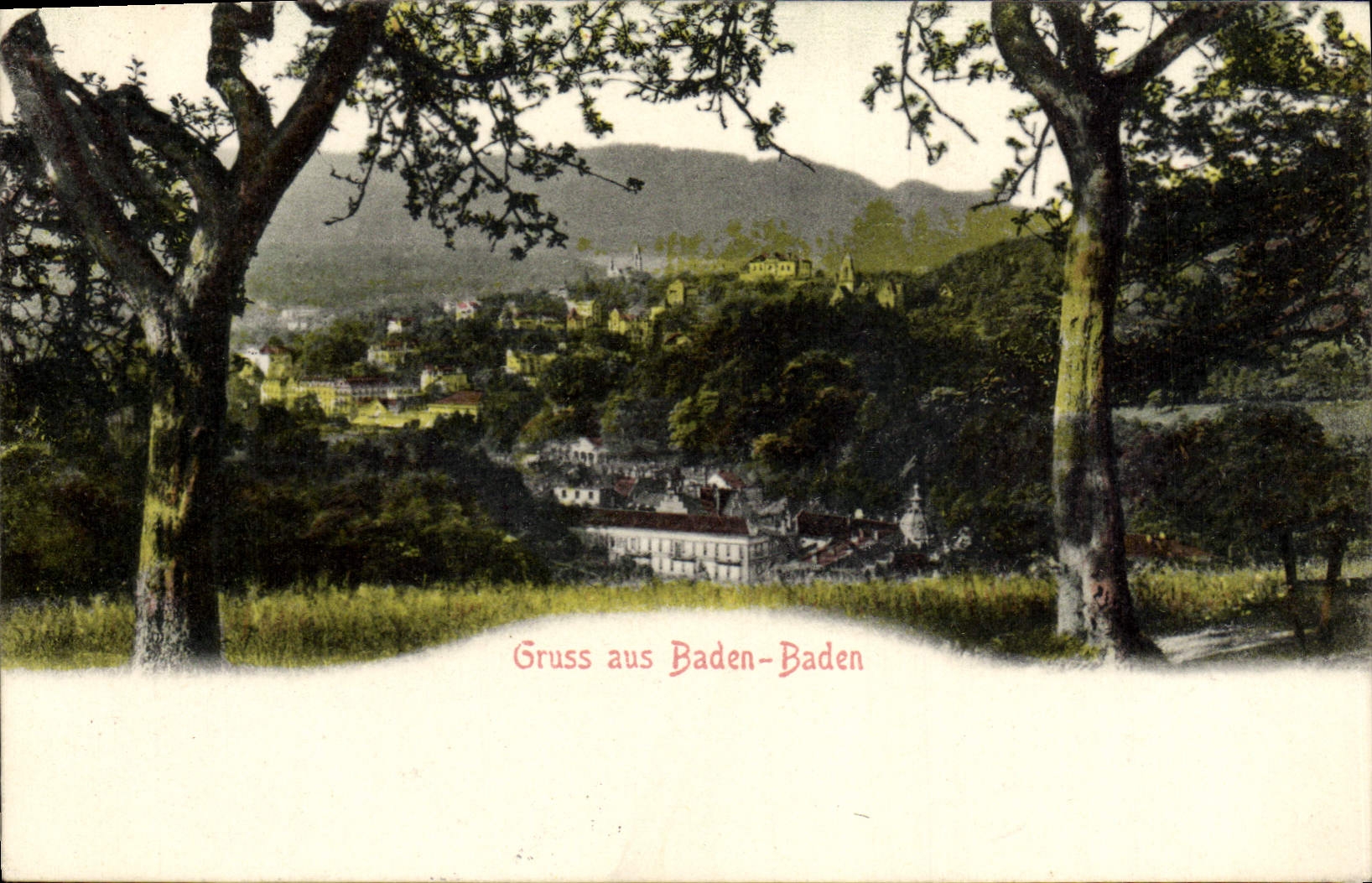 AUD Baden Baden de Gruss de la POSTAL de la VENDIMIA