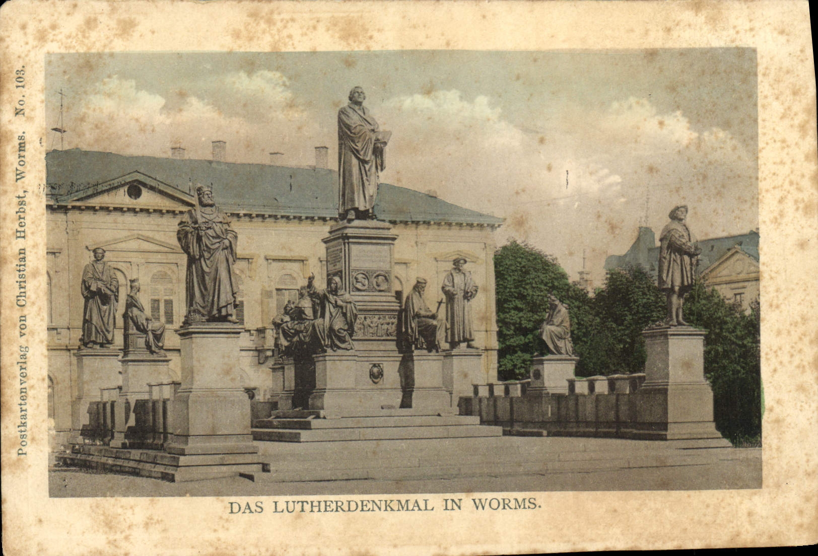 VINTAGE POSTCARD Das Lutherdenkmal In Worms