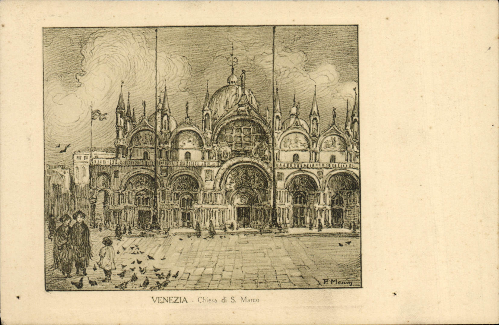 VINTAGE POSTCARD Venezia Chiesa Di S Marco