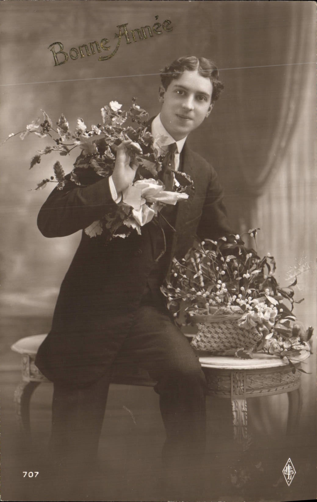 CPA Fantaisie Homme Bonne Annee