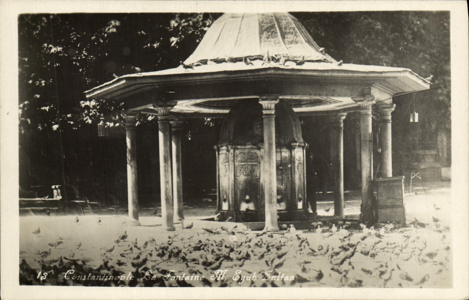 VINTAGE POSTCARD Constantinople the Fountain Eyub Turkey Sultan