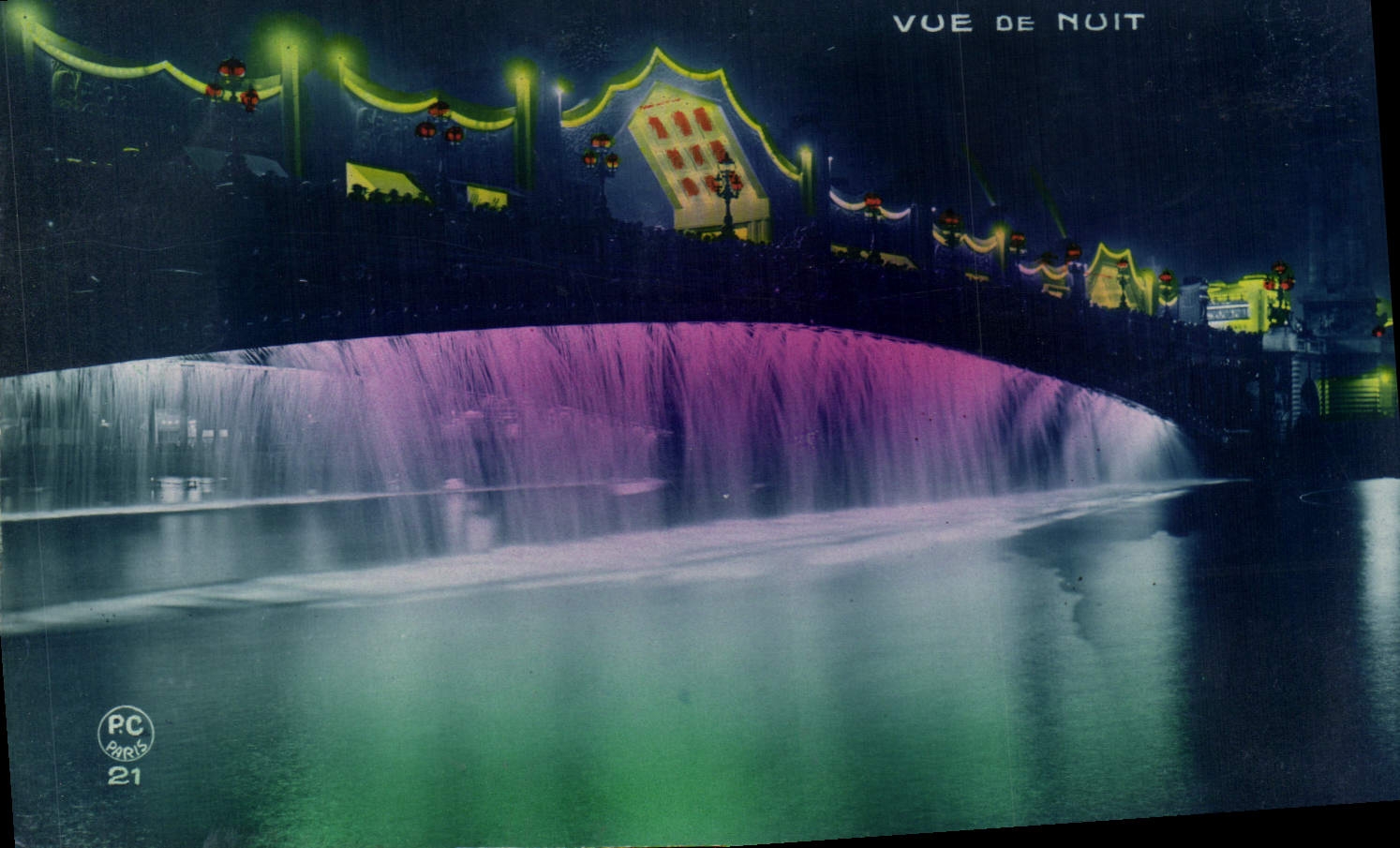 CPA Paris Exposition des Arts Decoratifs Vue De Nuit