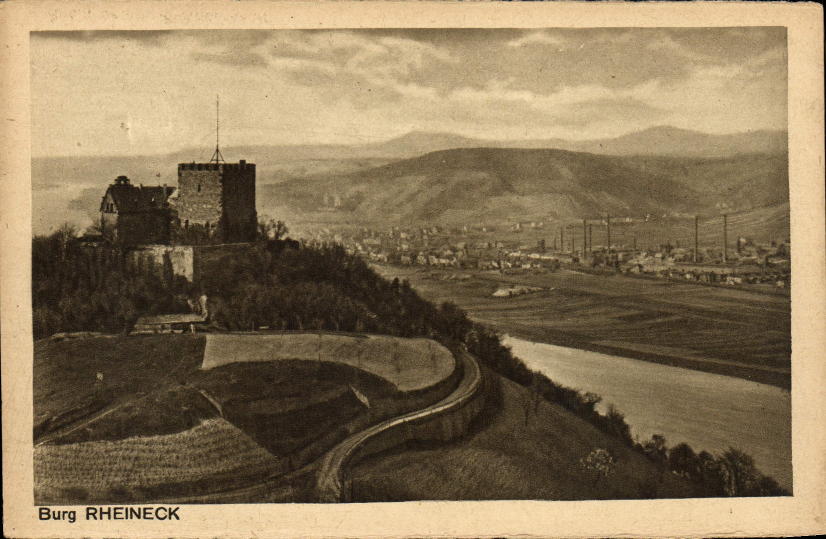 VINTAGE POSTCARD Burg Rheineck