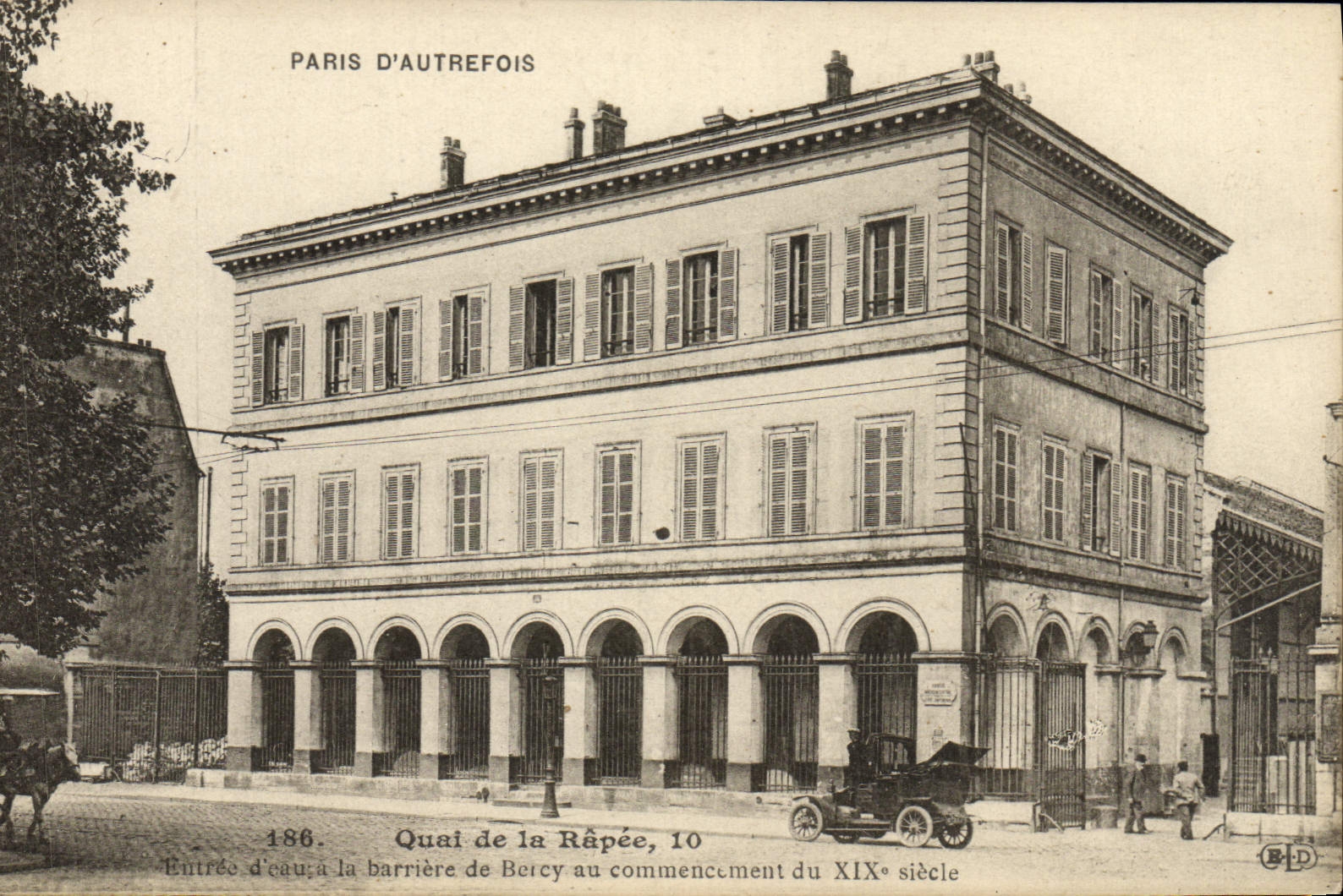 VINTAGE POSTCARD Paris D' Autrefois Quay Of water Rapee Entered the barrier of Bercy