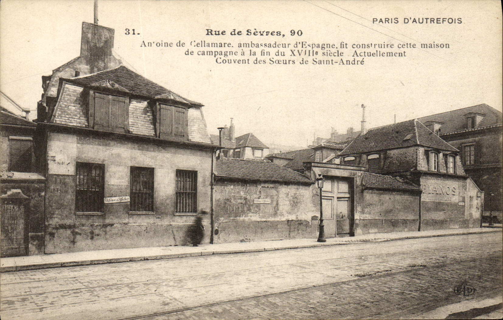 CPA Paris D'Autrefois Rue de Sevres Couvent des soeurs de Saint Andre